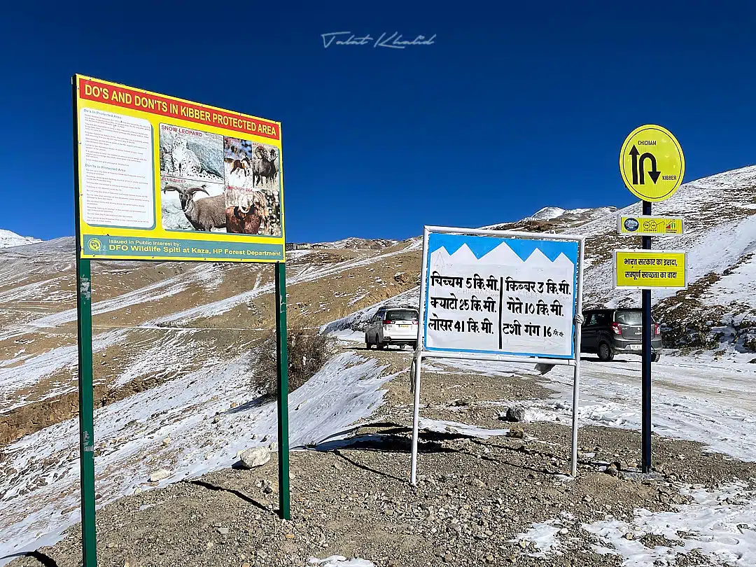 Kibber sanctuary notice in Spiti